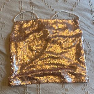 Rose gold sparkly tank